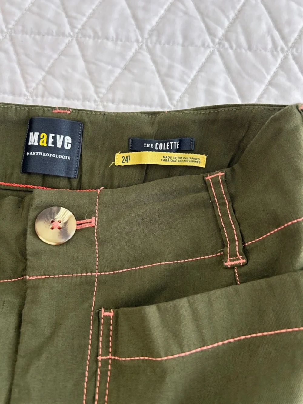 Maeve by Anthropologie Colette Contrast Stitch Edition Pants - Picture 3 of 5